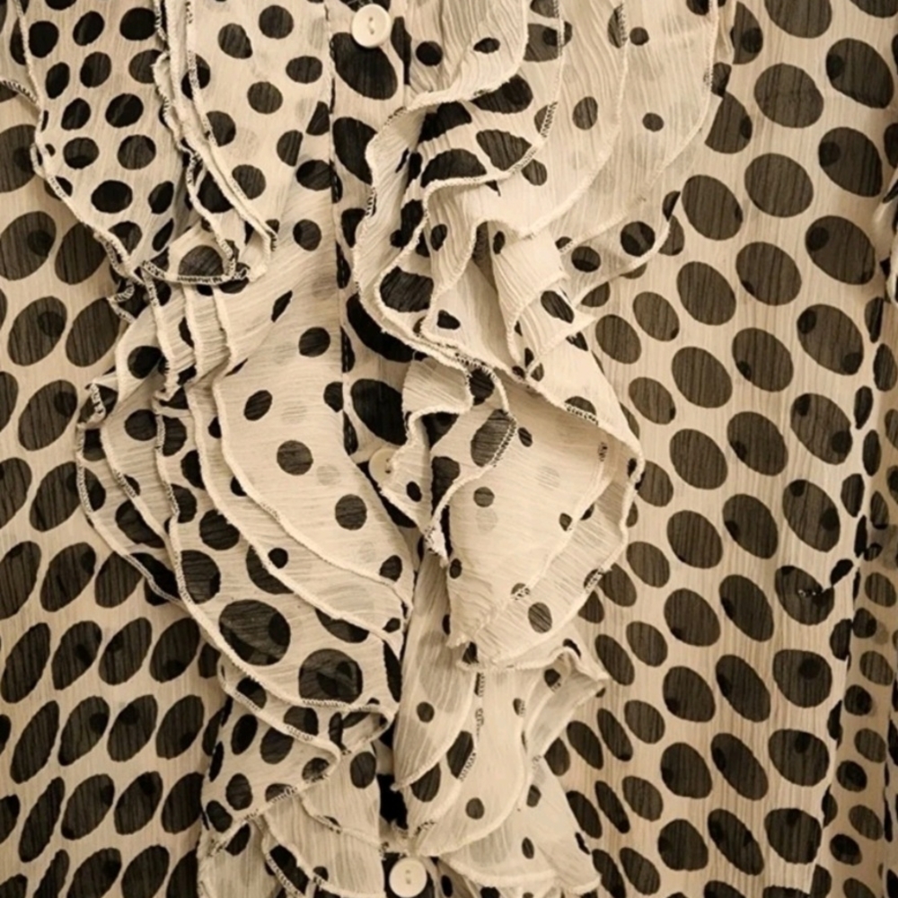 Flash Sale: Polka Dot Ruffle Blouse - Picture 3 of 6